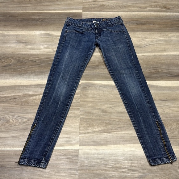 Mango Women's Dark Blue Denim low rise skinny size 4 jeans - Picture 3 of 9